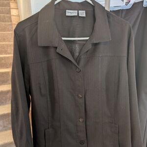 Chico's Classic Black Shirt Jacket